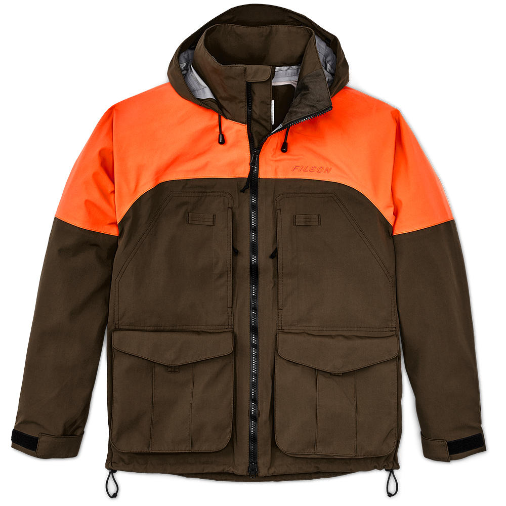 Filson 3-Layer Field Jacket | dark tan/blaze orange | XXL | 826071/XXL